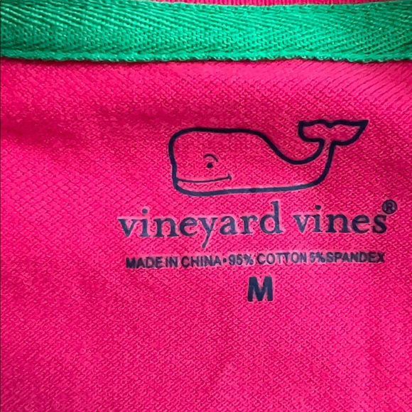 NEW NWT Vineyard Vines Pink & Green Sleeveless Polo Golf Shirt Top Sz M - Picture 7 of 8